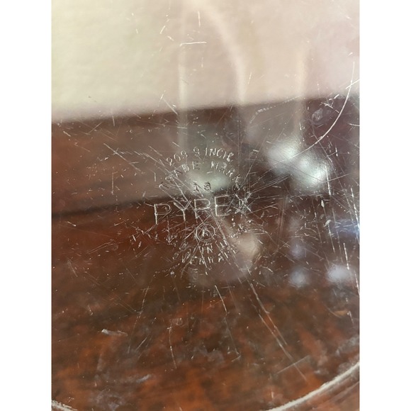 Vintage PYREX 209 Clear Glass 9 Inch Round Pie Plate Baking Dish Ovenware - Picture 7 of 8